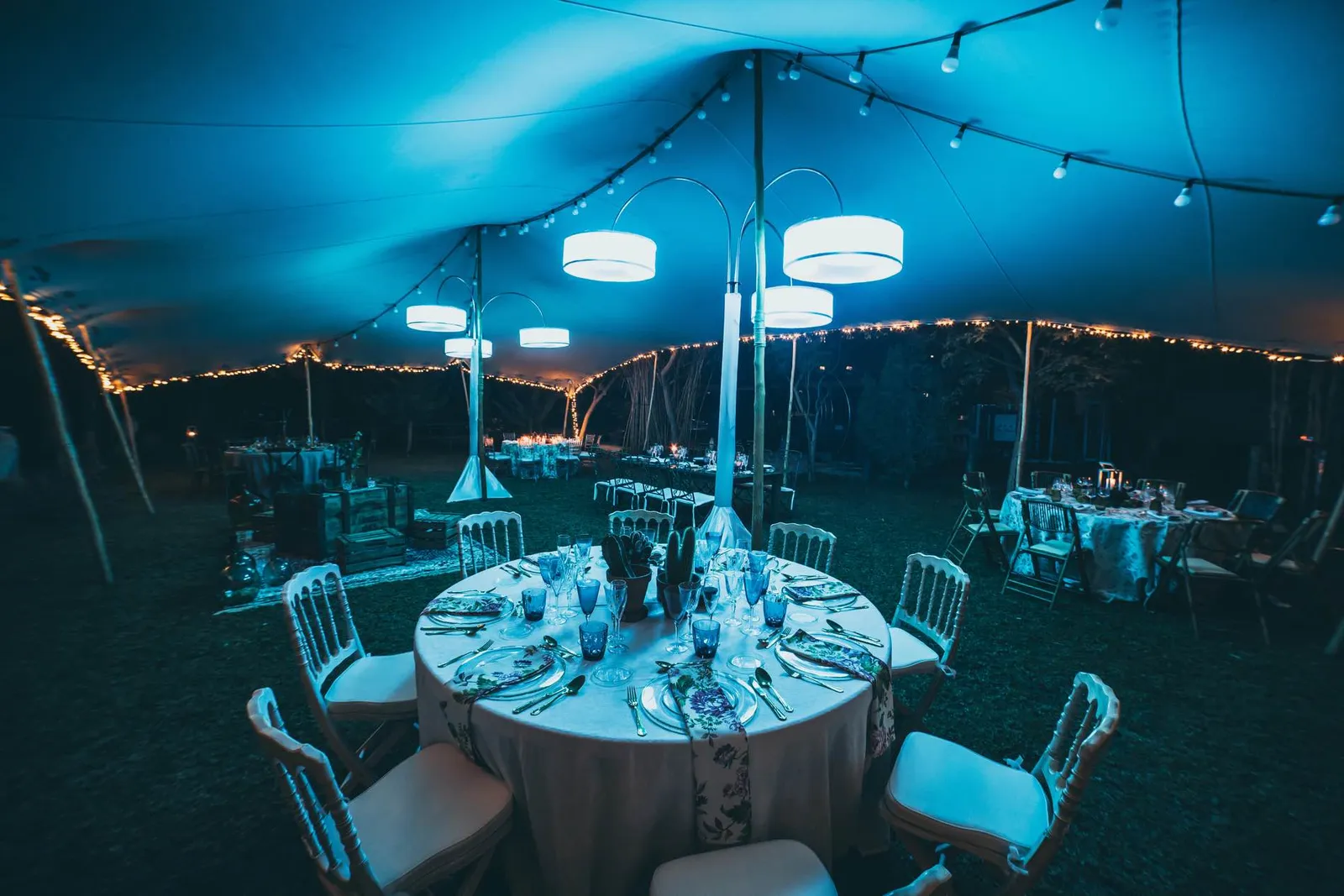Night event lit by The Balearic Lighthouse