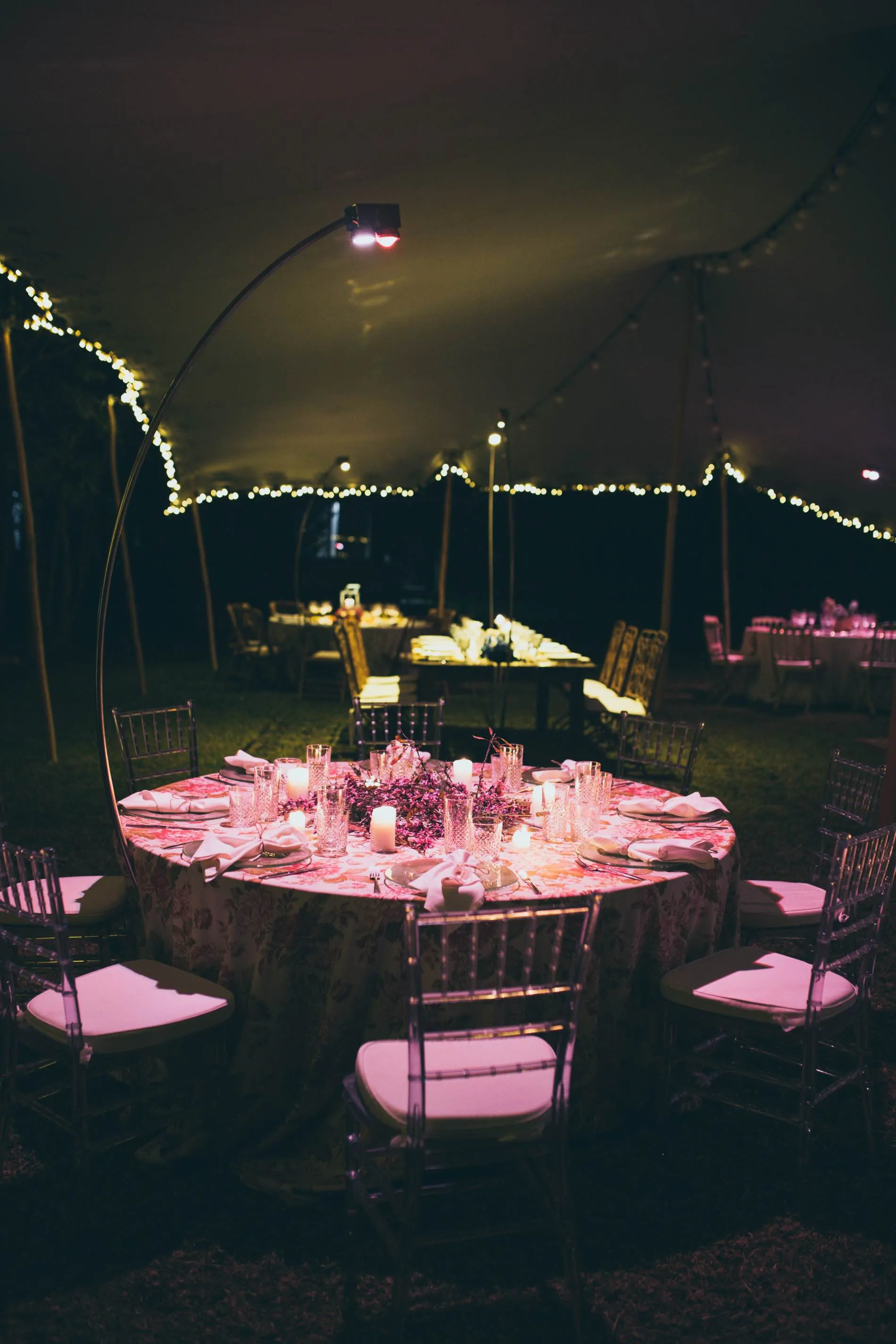 Night event lit by The Balearic Lighthouse